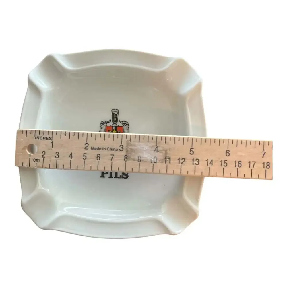 Vintage Rastal Königsbacher Pils German Porcelain Square Beer Ashtray
